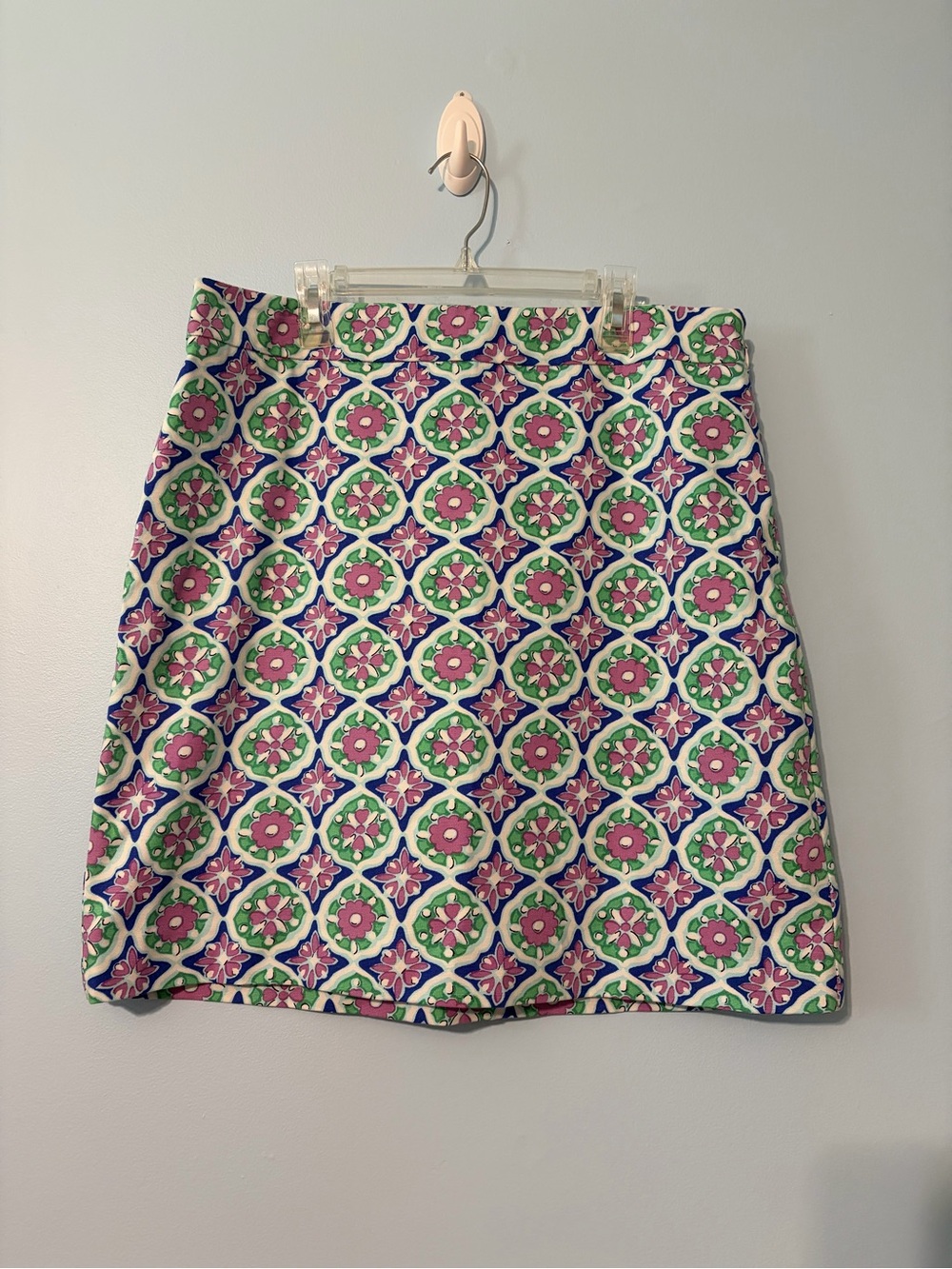 Talbots Patterned Skirt in Blue, Pink, and Green